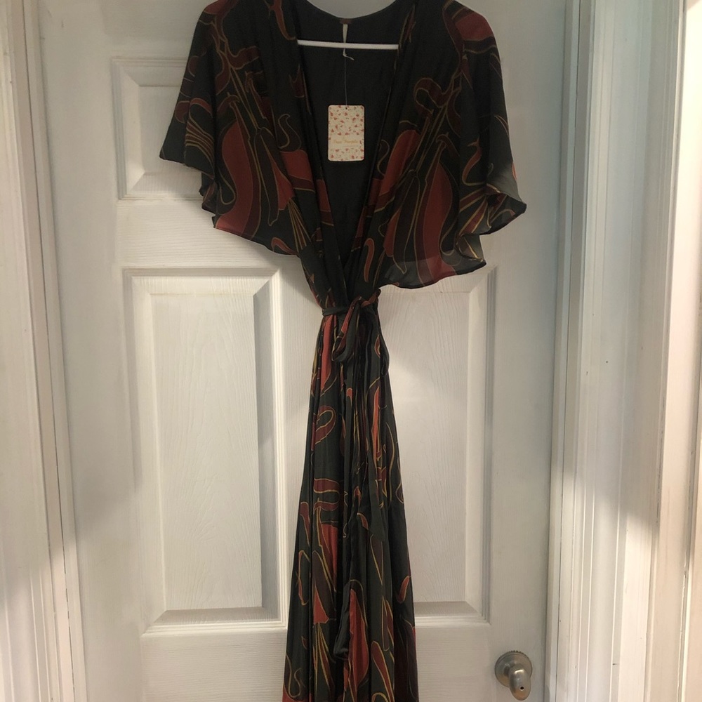 Free People wrap maxi dress